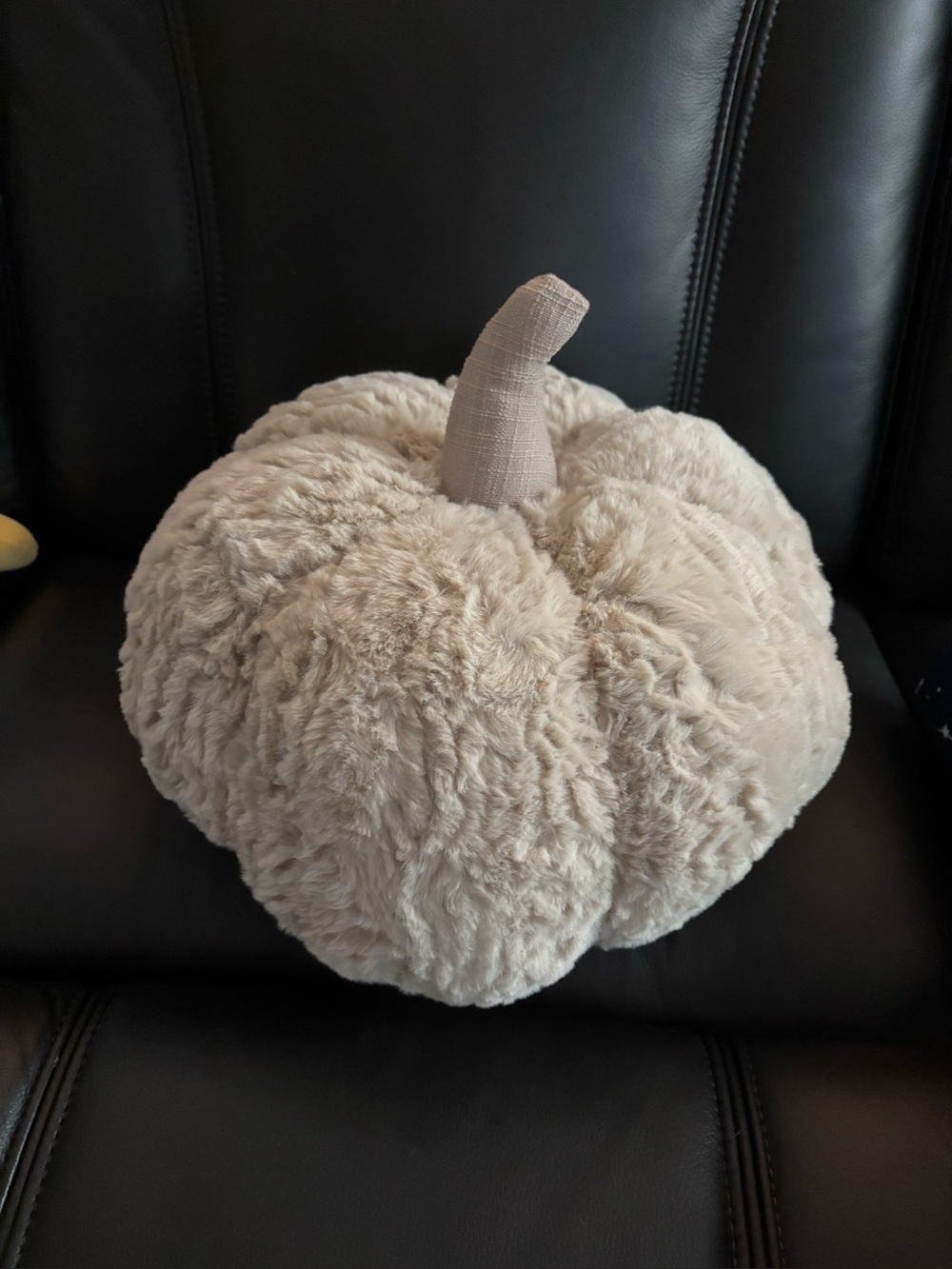 Viral plush Costco pumpkin decorative pillow new tan
